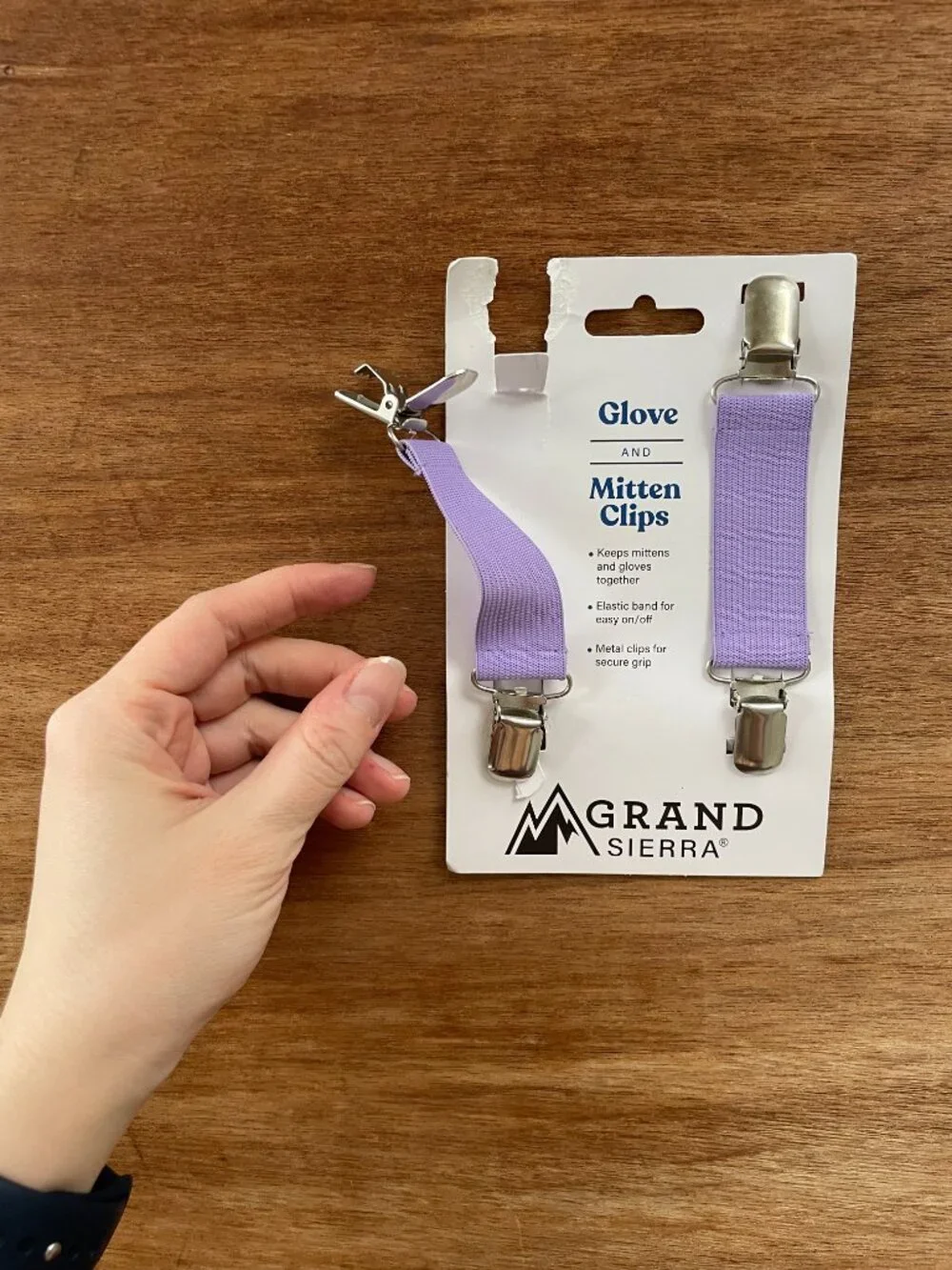 Grand Sierra Glove and Mitten Clips, purple